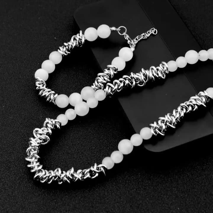 Men s Retro Classic Stainless Steel Sweater Chain Necklace for Men 7inches+2inches