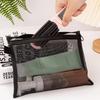 Neue Netz-Kosmetiktasche Tragbare Reißverschlusstaschen Federmäppchen Aufbewahrung Kulturbeutel Transparente Tasche Make-up-Taschen Damen