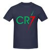 Cr7 Football Insulated Loose Tshirt Retro Vibe Highdefinition Printing Cotton Tee