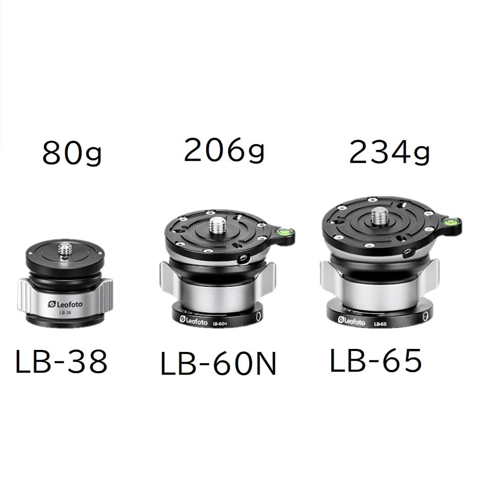 Leofoto Tripod Accessory Leveling Base for Video 38mm Base Compatible with and Tripod Mounting 3kg Load Part Number 037959 LB-38 Recording, Diameter,