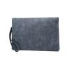 Whatna Leather Clutch Bag B5 6 Card Slots Coin Purse Business Casual Formal Wedding Ceremony Wedding Reception Bag for Men Blue Gray Black 9972 2-way