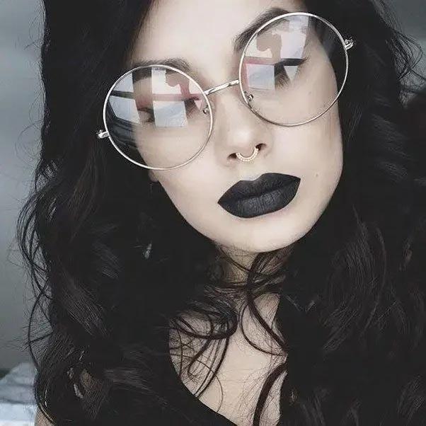 RBRARE Oversized Round Glasses Silver Metal Frame Vintage Sexy Circle Glasses Brand Designer Huge Big Nerd Eyeglasses Women