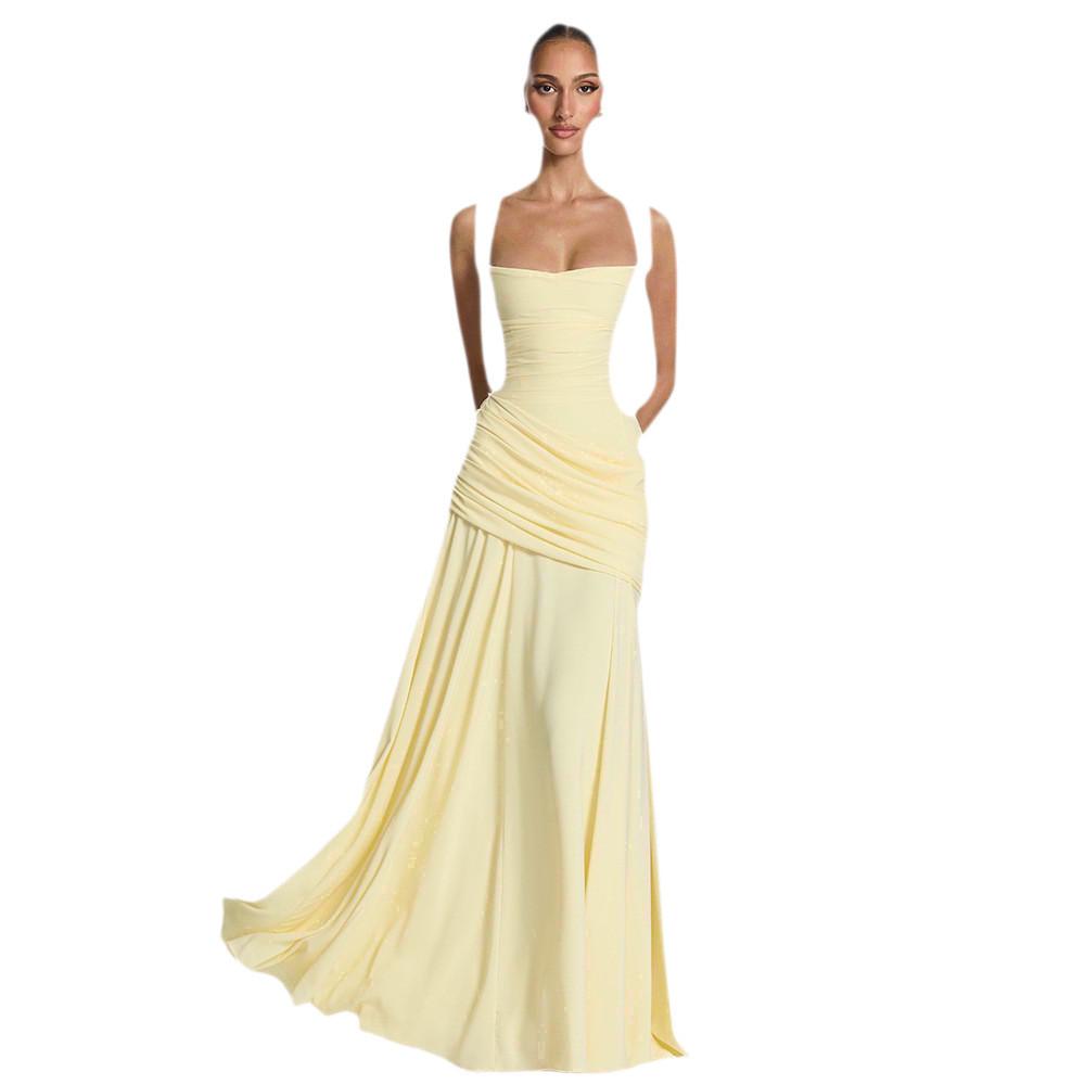 Elegant Summer Sleeveless Dress With High Waist For Casual And Party Wear