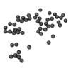 50pcs 8mm Space Beans Set Silica Gel Fishing Line Stopper Collision Avoidance BeansBlack