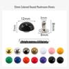 Metal Double-Sided Mushroom Rivet: Half-Round Head Snap Button for Leather Bags & Shoes