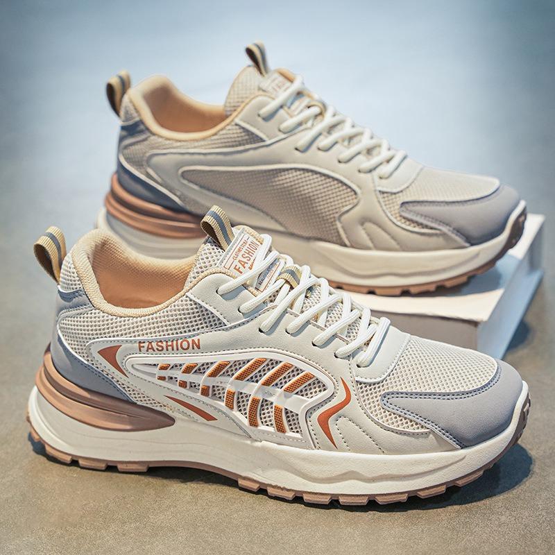 Casual Sport Sneakers for Men Colorblock Breathable Mesh Running Shoes Comfortable Daily Trainers