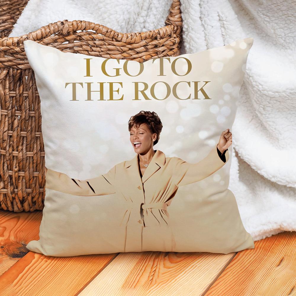 Singer Whitney Houston Pillow Case Home Cushion Cover Suitable For Office Sofa Car Suitable For All Seasons