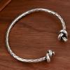 Retro Alloy Twist Bangle: High-End, Creative, Fashionable Hip Hop Jewelry for Women