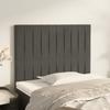Vidaxl Bed Headboards, 2 Pcs, Dark Gray, 100X5X78/88Cm, Velvety