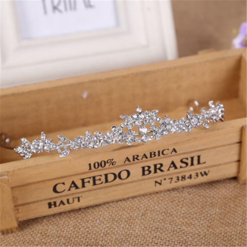 Gold Color Crystal Rhinestone Crown and Tiara Wedding Hair Jewelry Accessories for Women Bridal Tiaras Headpiece Girls Headbands