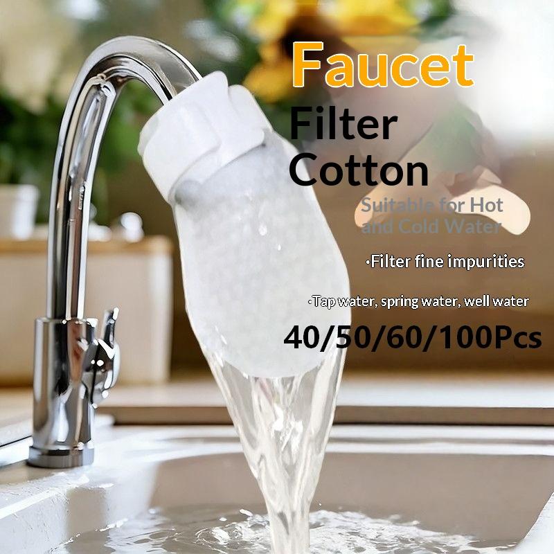 Reliable 40Pcs Faucet Filter Cotton Bags for Maintaining Fresh Water in Your Kitchen
