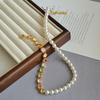 Vintage Pearl Rhinestone Necklace Beaded Women Jewelry Fashion Rainbow Zircon Bracelet  Gifts