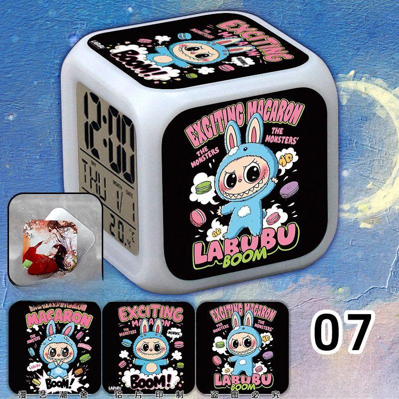 Cute  Electronic Alarm Clock with Seven-color Luminous Night Light Alarm Clock