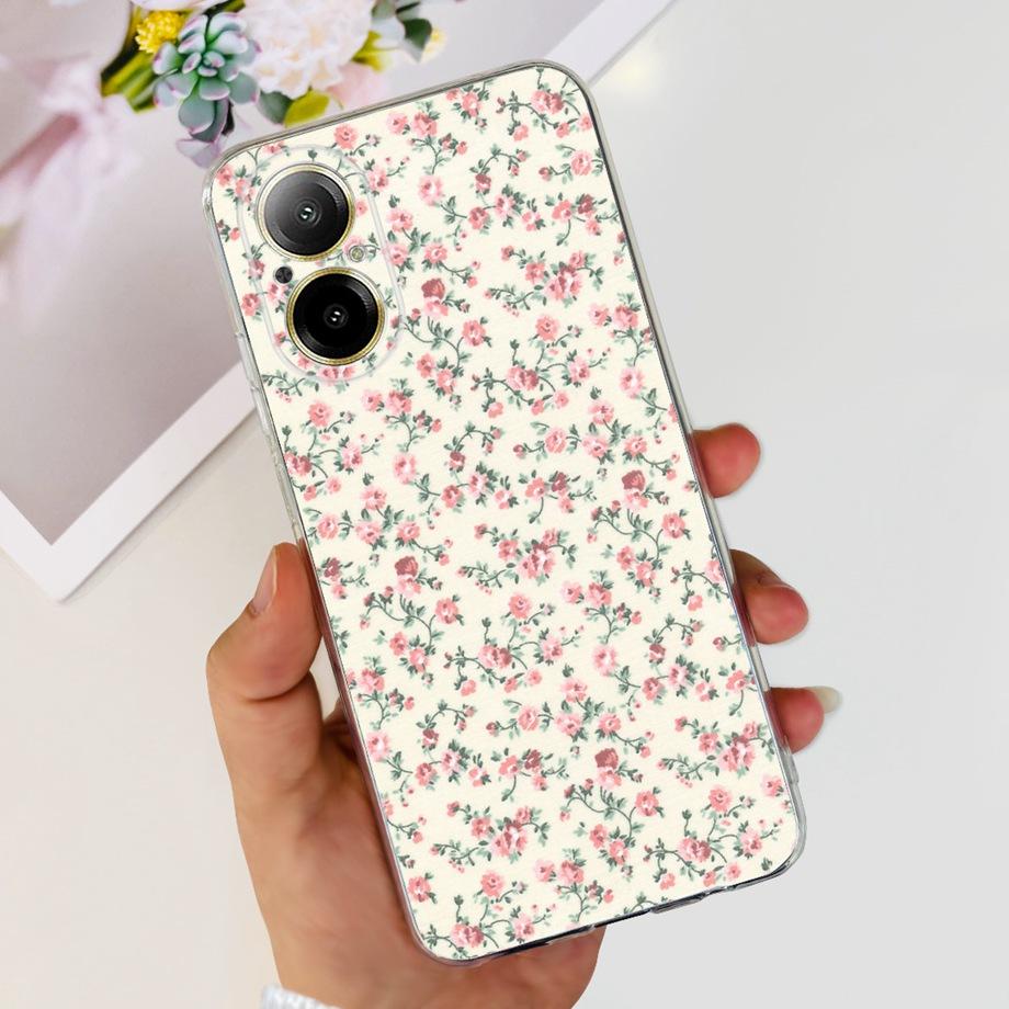 Weiche TPU-Stoßstange Hüllen für Realme C67 4G RMX3890 Rückabdeckung Dünnes Klares Silikon Handyhülle Damen Mode Malerei Funda C 67 4G