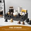 Wood Organizer boxes with 5 Compartments for Coffee bean Sealed jar Cups Condiment Sundries tableware Bar Home kitchen organizer