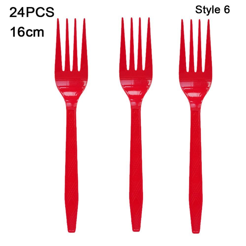 

24 шт. Вилка Ложка Рождество Одноразовая Посуда Контейнер для Десерта Бумажные Тарелки Рождество Style 6