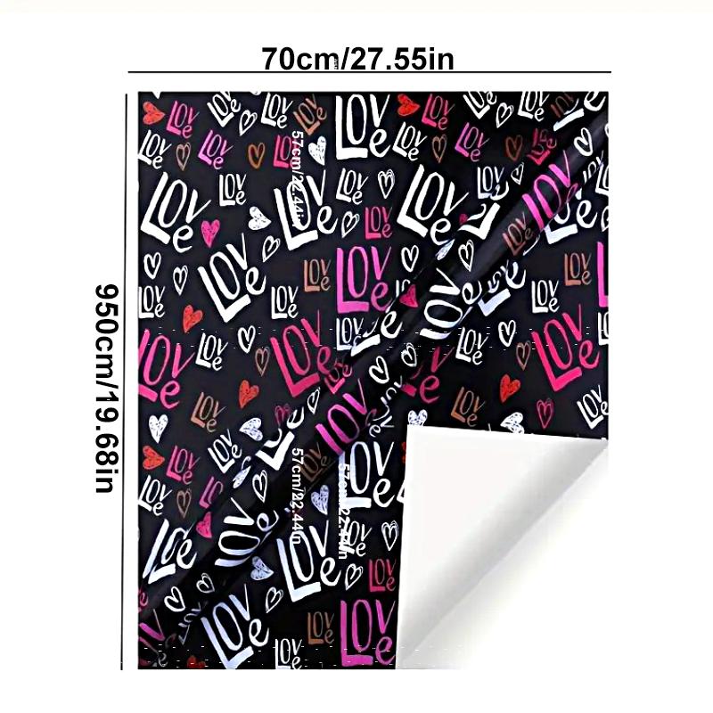 5 Stück Beschichtetes Papier Premium Bastel- & Buchumschlag Einzigartiges Valentinstags Romantisches Liebesmuster Geschenkpapier Partydekorationen