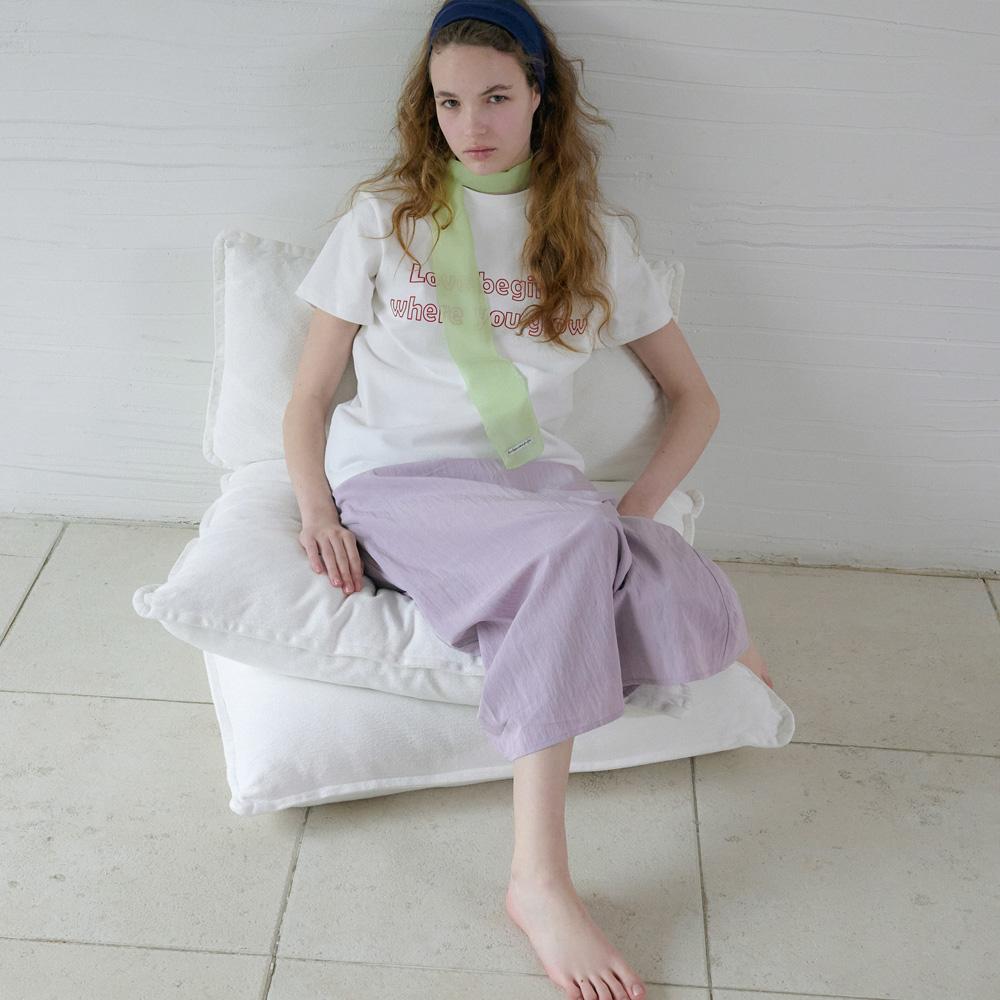 Elssibeui Shirred Waist Midi Skirt_Light Purple