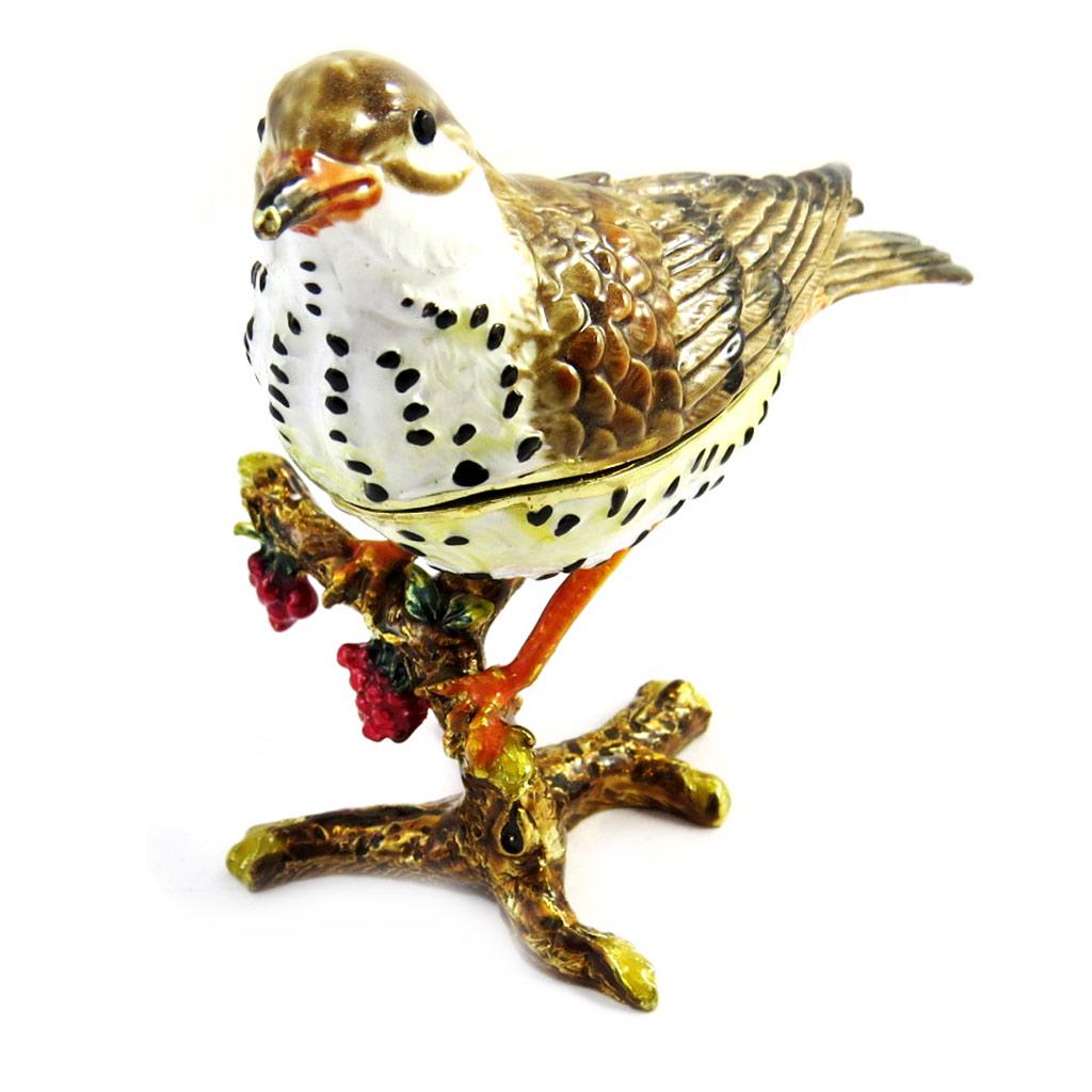 Les Trésors De Lily [M3113] - Brown 'Thrush' Jewelry Box