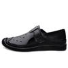 Man Shoes Genuine Leather Men Casual Shoes   Mens Breathable Slip On Black Driving Shoes the  Summer Shoes