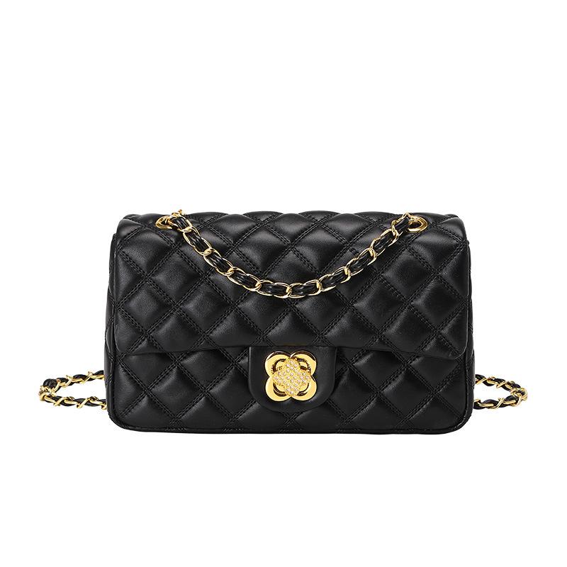 Modna torebka na ramię pod pachę dla kobiet w stylu koreańskim, wszechstronna torebka z łańcuszkiem w romby, nowy styl, letnia torebka crossbody, mała kwadratowa torebka, prosta