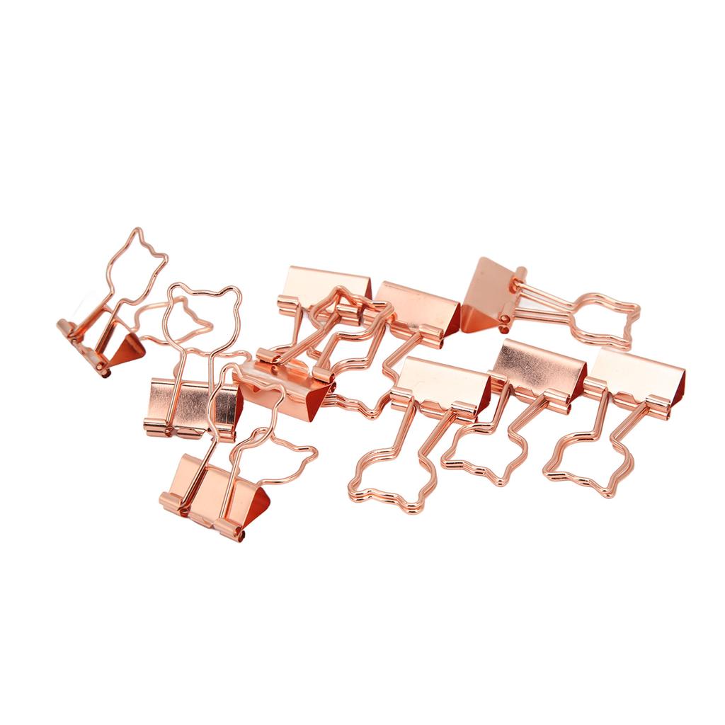 20Pcs Binder Clips Little Bear Design Sturdy Durable Iron Widely Used Paper Clips for Document File Clothes