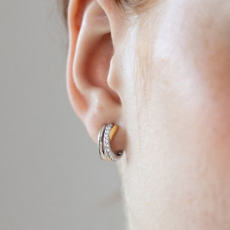 Tatiana Mixed Curve Hoop Earrings EC3226