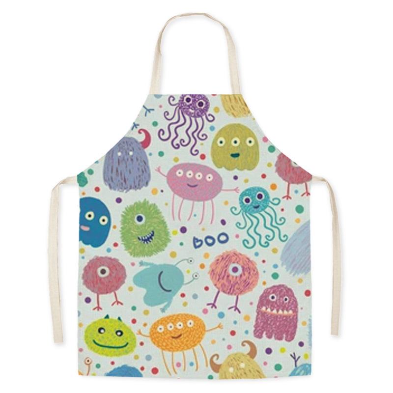 Apron Kids Apron Kitchen Household Item Animal Print Apron Adult Hair Apron 55-68cm Apron Custom Logo Kitchen Supplie