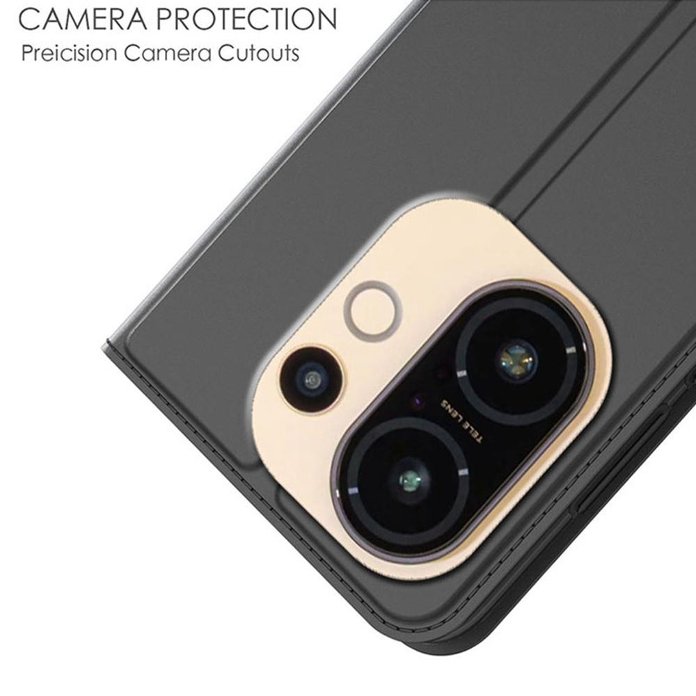 Husă pentru vivo S30 5G din piele PU, husă de telefon cu suport pentru carduri și suport