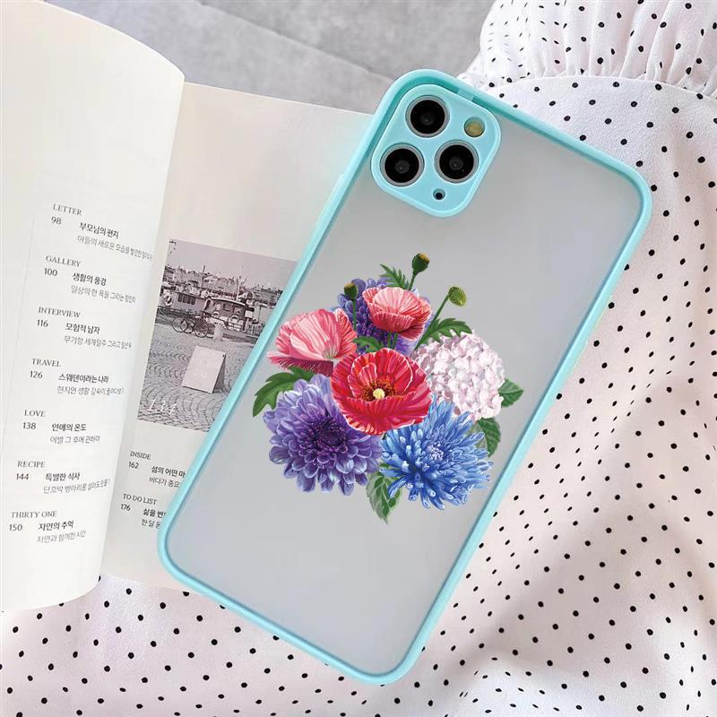 

Чехлы для телефона с принтом цветов маков для iphone 7 8 Plus SE 2020 Для iPhone 15 14 11 12 13 Pro Max X XS XR Матовый противоударный чехол iphone 13pro