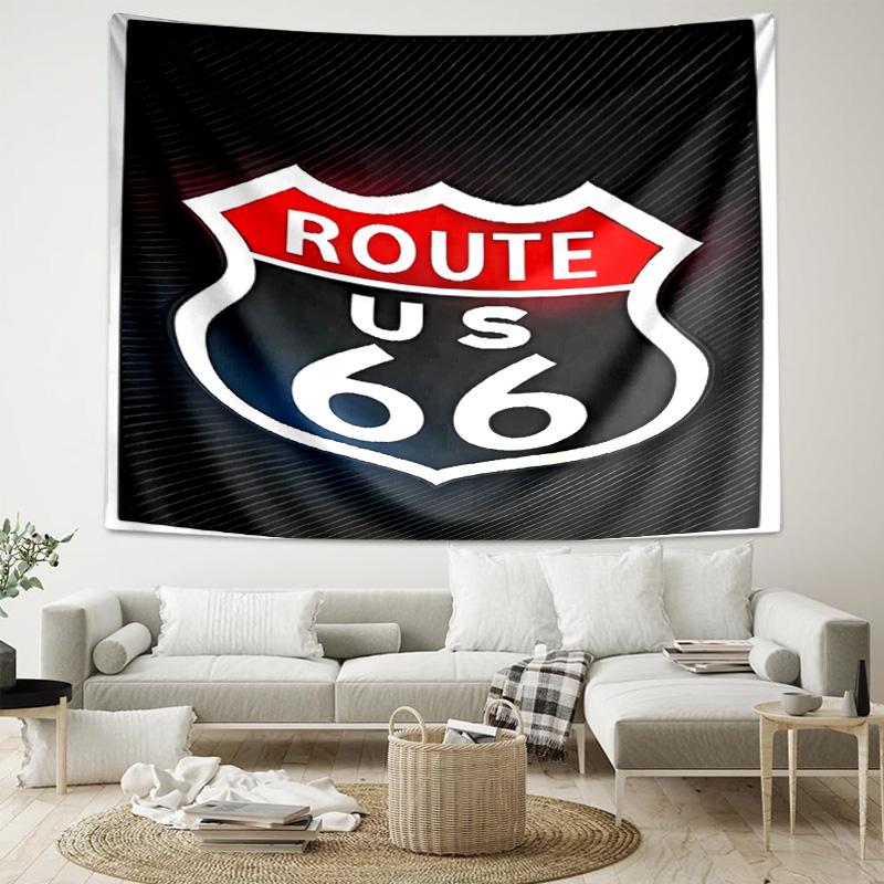 1pc U.S. Route 66 Tapestry, Living Room, Bedroom, Office, Party Decor, Ideal Festive Gift