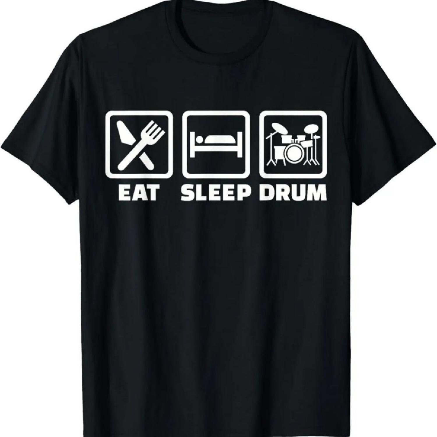 Eat Sleep Drum T-Shirt S чёрный