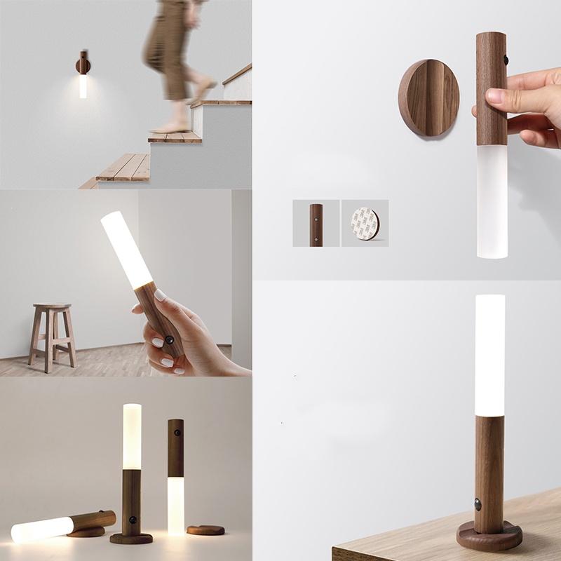 Wireless Smart Led Night Light With Dusk-to-dawn Sensor And Magnetic Base