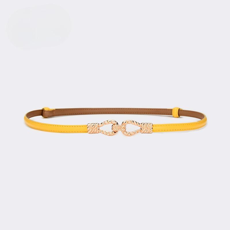 Cowhide Thin Belt Women's Decorative Versatile Genuine Leather Women's Belt Belt Dress Belt Women's Ins Style