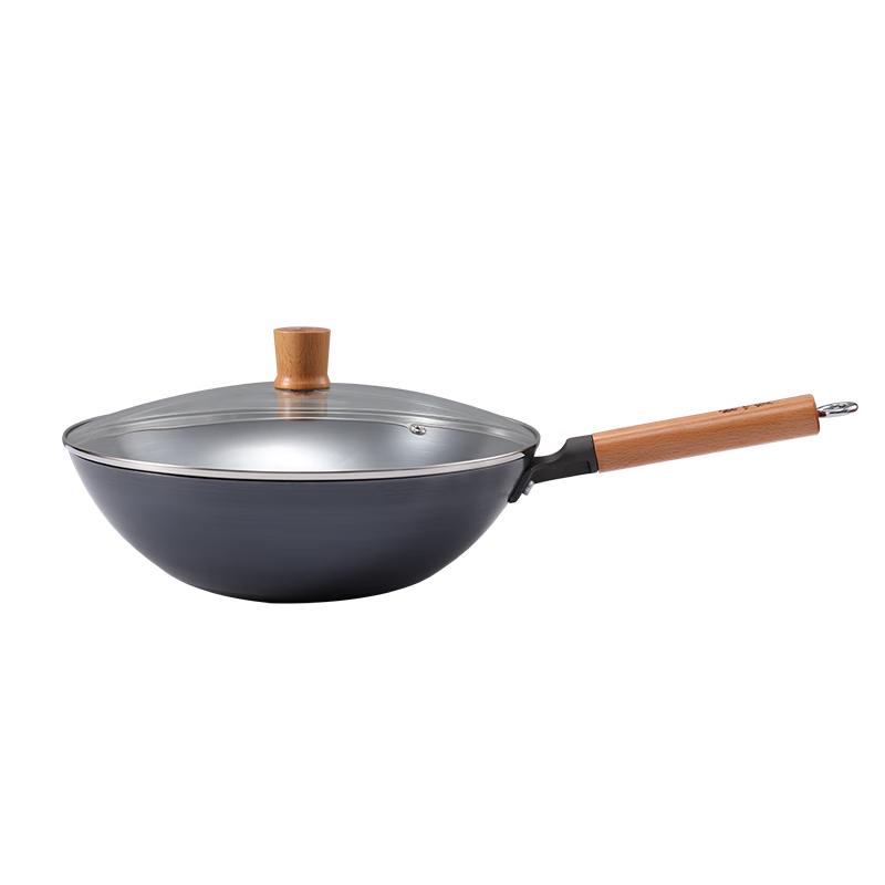 Zhang Xiaoquan 32cm Fine Iron Wok with Lid