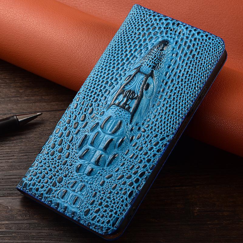 Applicable To Apple 17e 16e Leather Mobile Phone Case IPhone 14plus Flip 14PRO Protective Case Crocodile Head