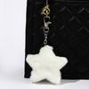 Cute Plush Five-pointed Star Charm Keychain Soft Stuffed Ornament Keyring Lovely Pendants for Purse Bag Backpack Handbag