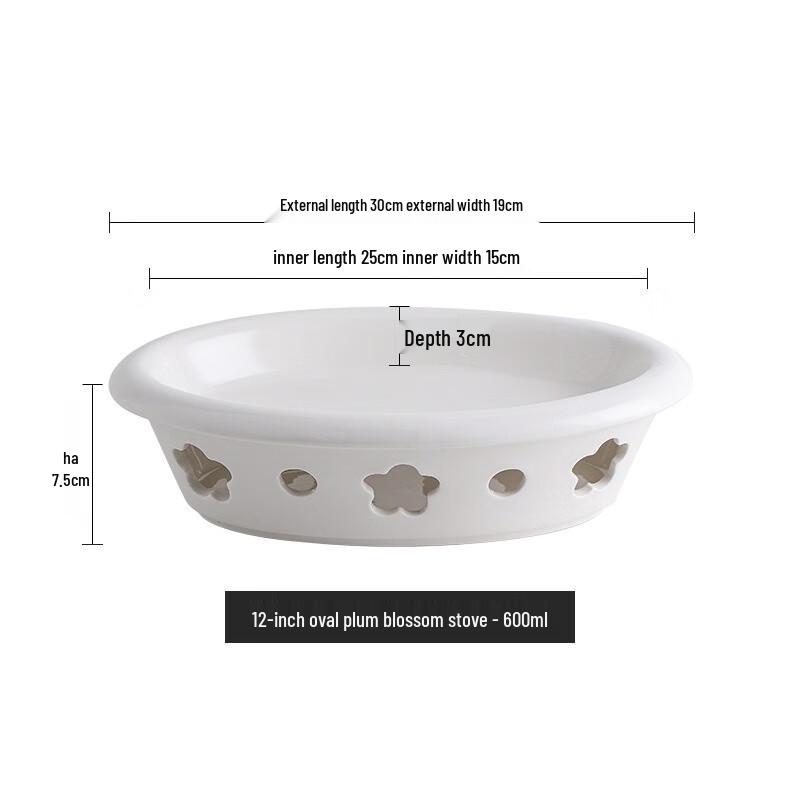 Ceramic Candle-Heated Fish Serving Platter