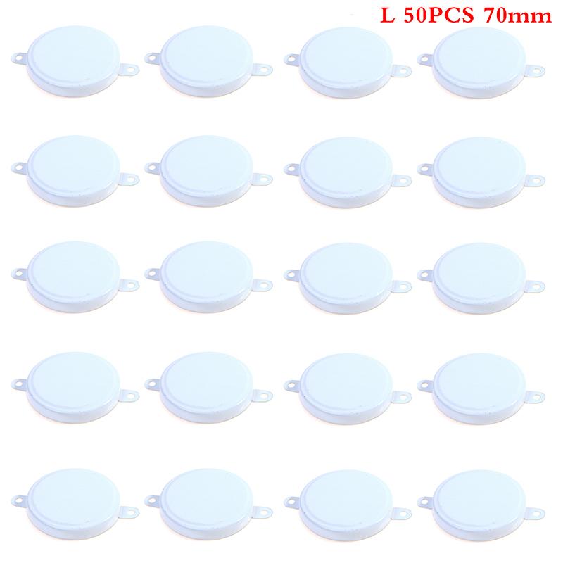 50 stk Oljetrommeltetningskaper Jerndeksler Vanntett forsegling Hvite lokk (S/L)