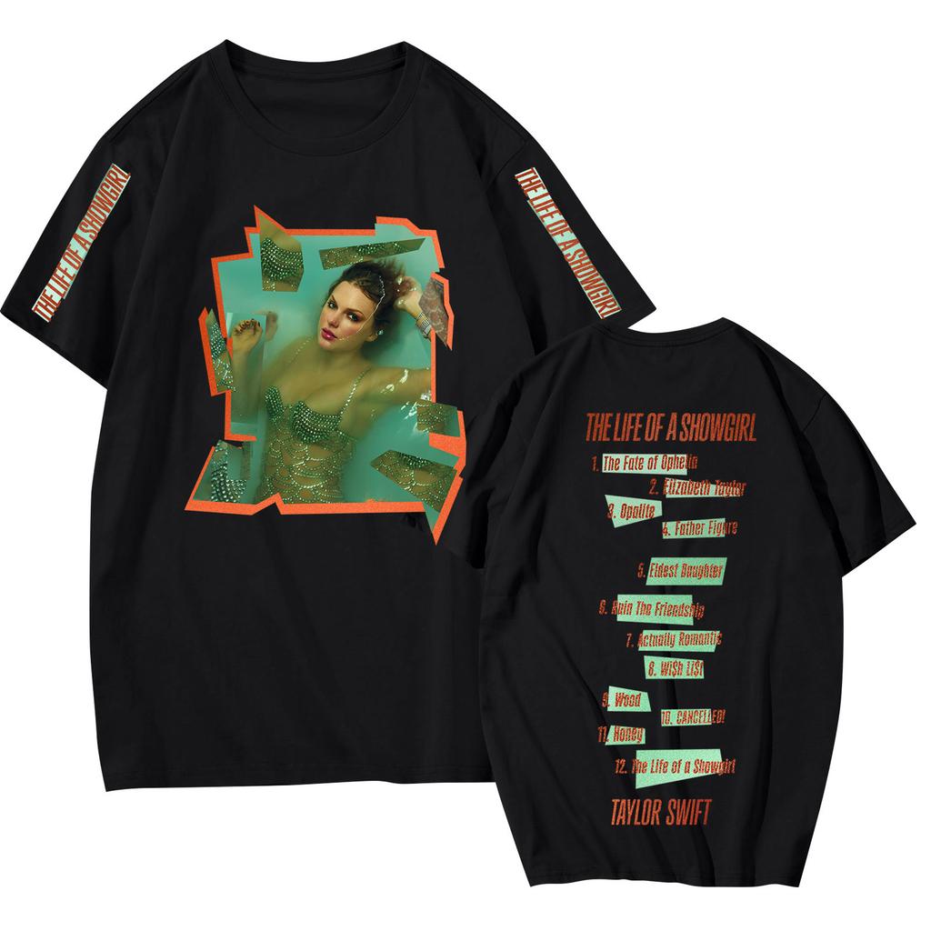 Dámské ležérní tištěné tričko s kulatým výstřihem, svetr s krátkým rukávem