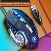 Illuminated USB Mouse Colorful Light Mechanical Mouse Computer Mice Wired Mouse  Office Home