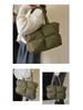 Nylon Padded Down Shoulder Bag 2023: Autumn/Winter Large Capacity Underarm Tote