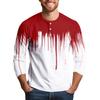 Men's Halloween Print Raglan Dralan Three-quarter Sleeve Casual Top