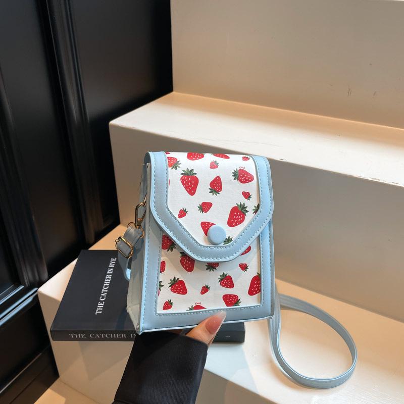 2025 Trendy Fresh Sweet Mori Style Women's Crossbody Phone Bag with Ins Print