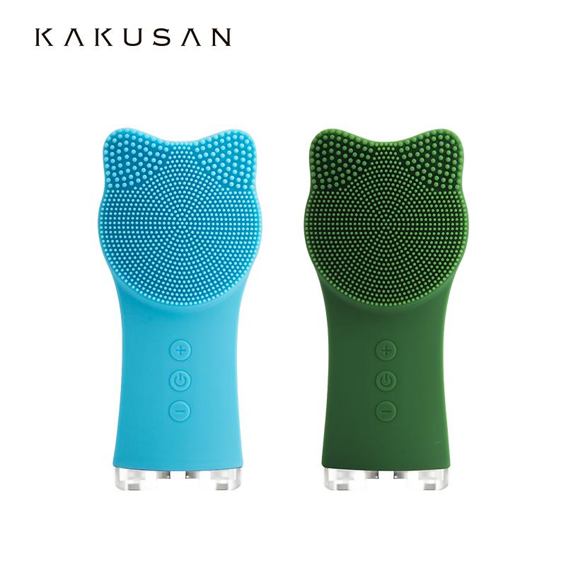KKS Beauti Product Custom Waterproof Electric Ultrasonic Face Massage Wash Spa Sonic Silicone Facial Lift Cleansing Brush Rechargeable