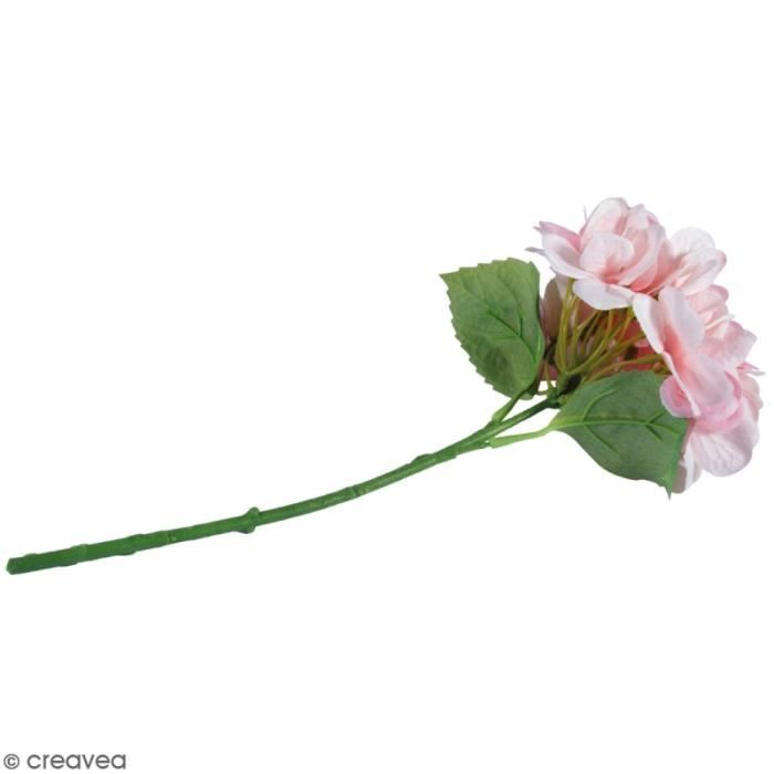 Fleur Artificielle - Hortensia - Rose Clair - 33 cm - Réaliste - Décoratif