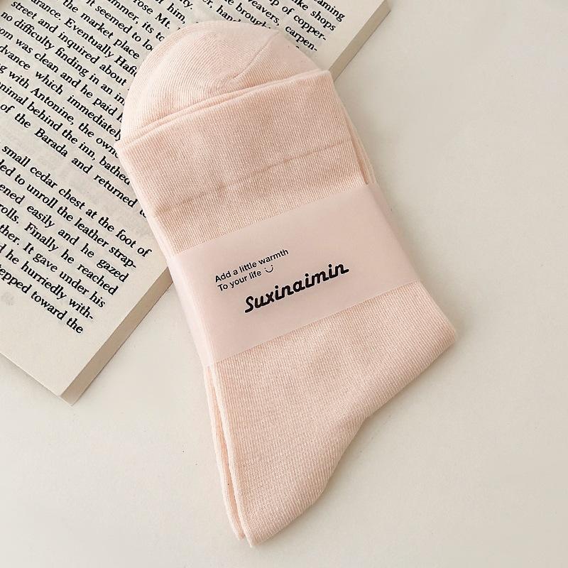 Gentle Loose Confinement Socks Pure Cotton Girl Pink Versatile Cotton Socks One size детские розовый