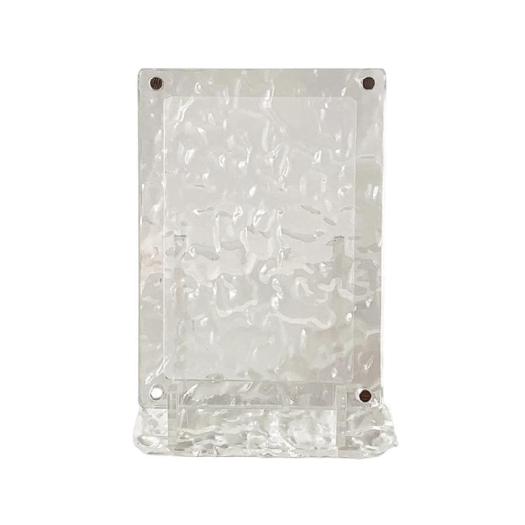 

High Clarity Acrylic Card Holders Features Waves Pattern Easy Reading Meetings Reception Counters Information Display