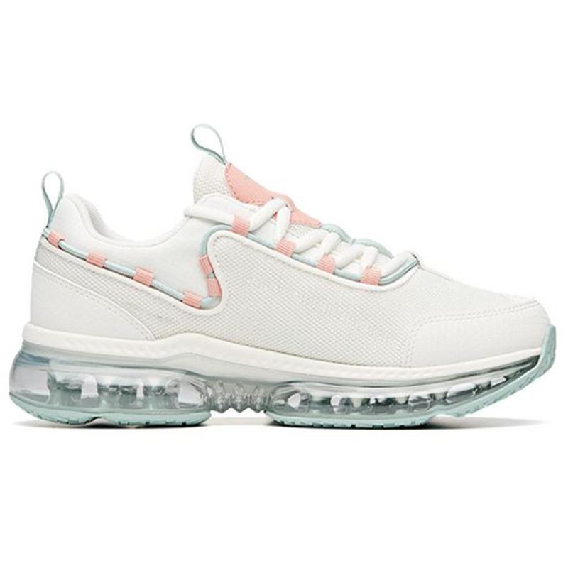 Anta Versatile Fabric Cushioning Slip Resistant Abrasion Resistant Low top A Prooo Running Shoes Women's White Green Sneakers 922035505-1