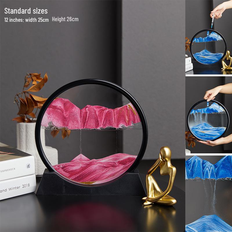 Eleganckie ozdoby z ruchomym piaskiem do dekoracji domu i biura